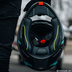 Spada Orion 2 Element Flip Up Motorcycle Helmet - Black/Grey/Red/Blue