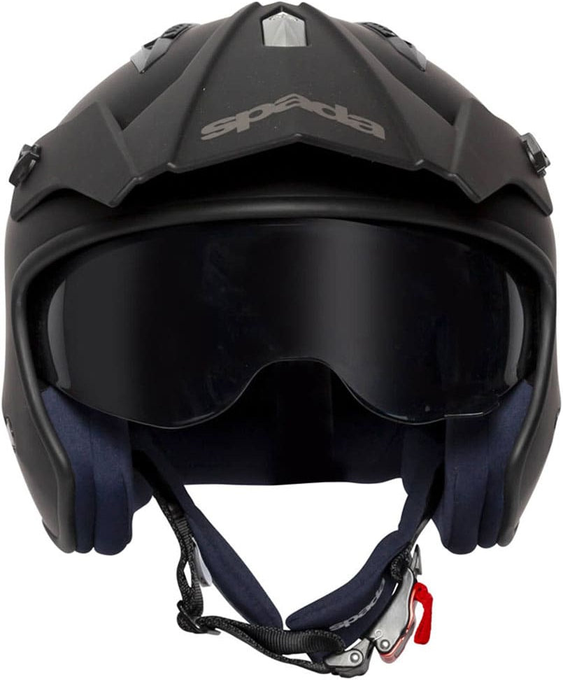 Spada Rock 06 Open Face Motorcycle Helmet - Black