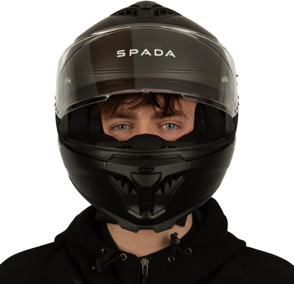 Spada SP18 Full Face Motorcycle Helmet - Matt Black