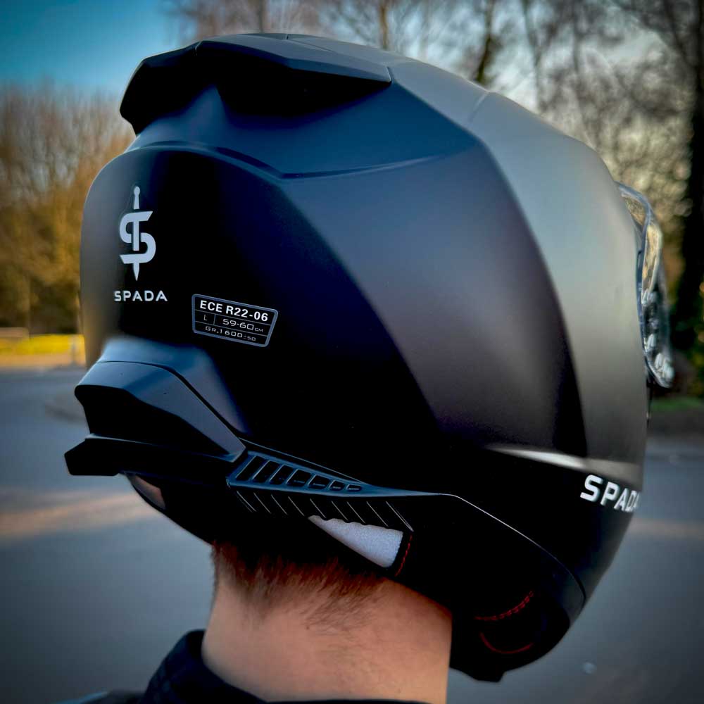 Spada SP18 Full Face Motorcycle Helmet - Matt Black