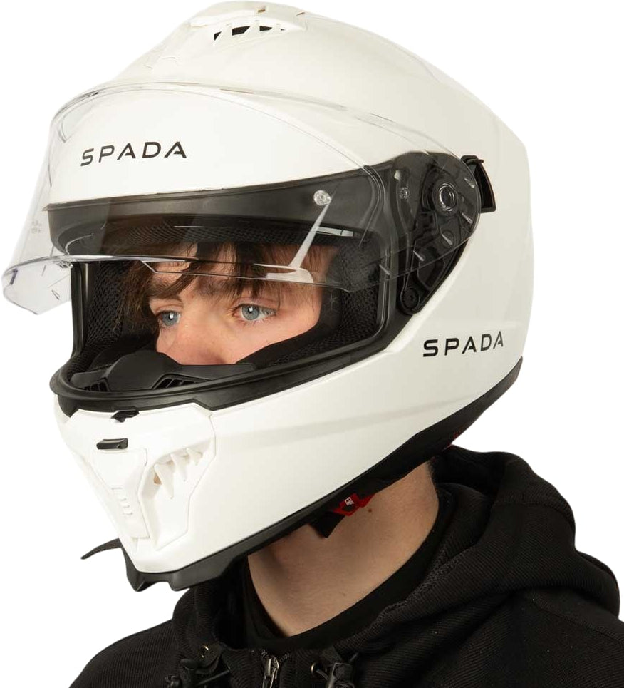 Spada SP18 Full Face Motorcycle Helmet - White