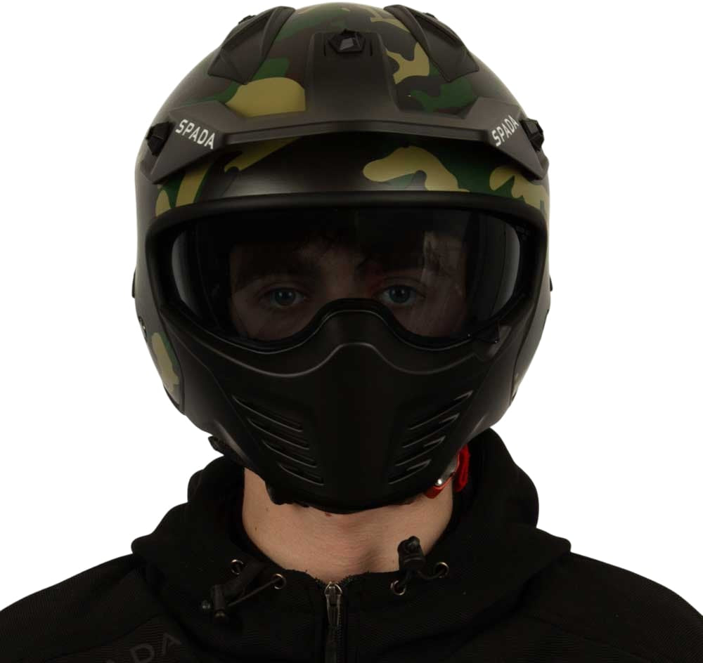 Spada Storm 06 Open Face Motorcycle Helmet - Camo
