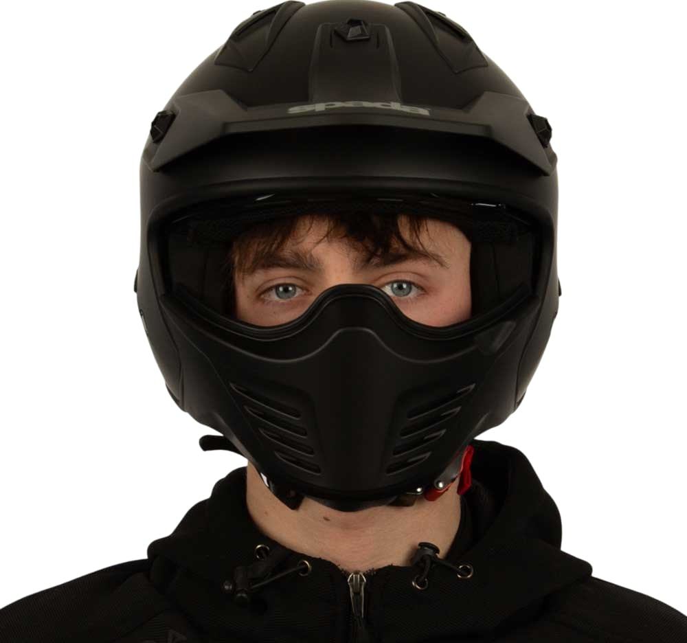 Spada Storm 06 Open Face Motorcycle Helmet - Matt Black
