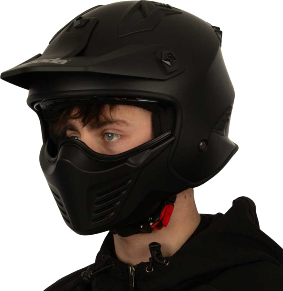 Spada Storm 06 Open Face Motorcycle Helmet - Matt Black