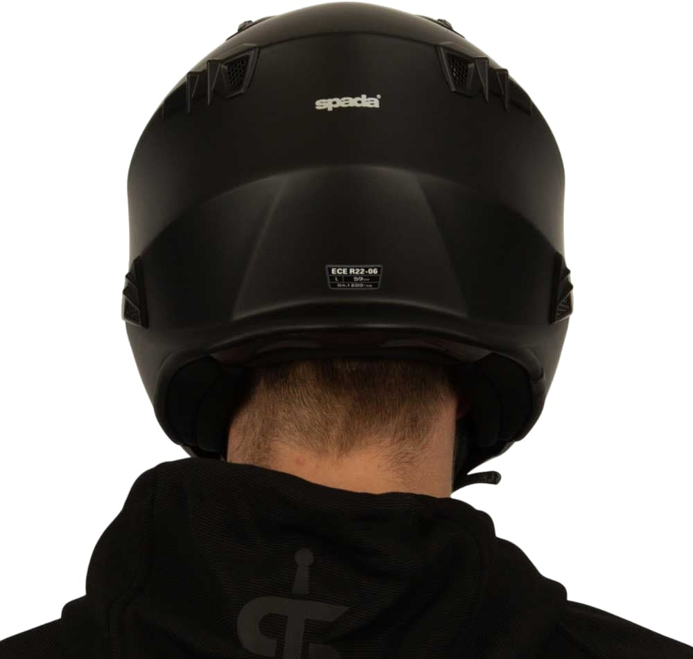 Spada Storm 06 Open Face Motorcycle Helmet - Matt Black