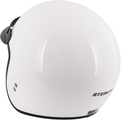 Stealth Open Face Motorcycle Helmet With Peak - Gloss White