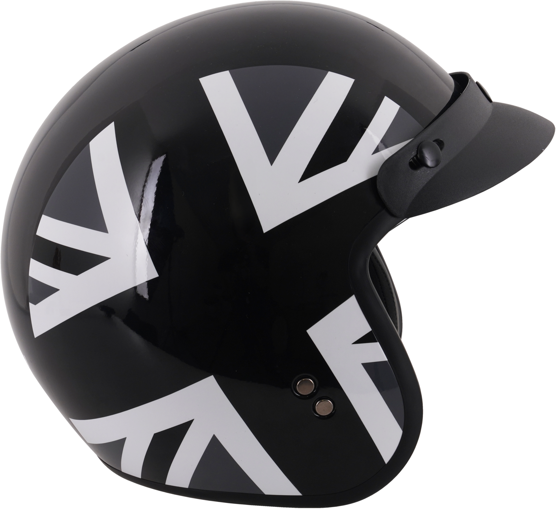Stealth Open Face Motorcycle Helmet With Peak - Mono Jack