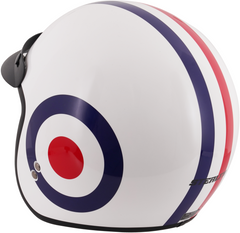 Stealth Open Face Motorcycle Helmet With Peak - Roundel