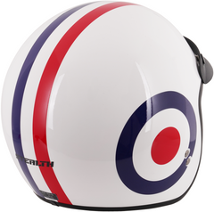 Stealth Open Face Motorcycle Helmet With Peak - Roundel