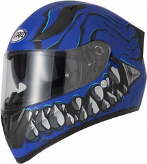 Vcan H128 Full Face Motorcycle Helmet - Mordhi Matt Blue
