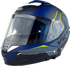 ViPER RS-V255 Full Face Motorcycle Helmet - Reactor Matt Black/Blue
