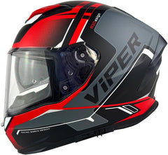 ViPER RS-V255 Full Face Motorcycle Helmet - Reactor Matt Black/Red