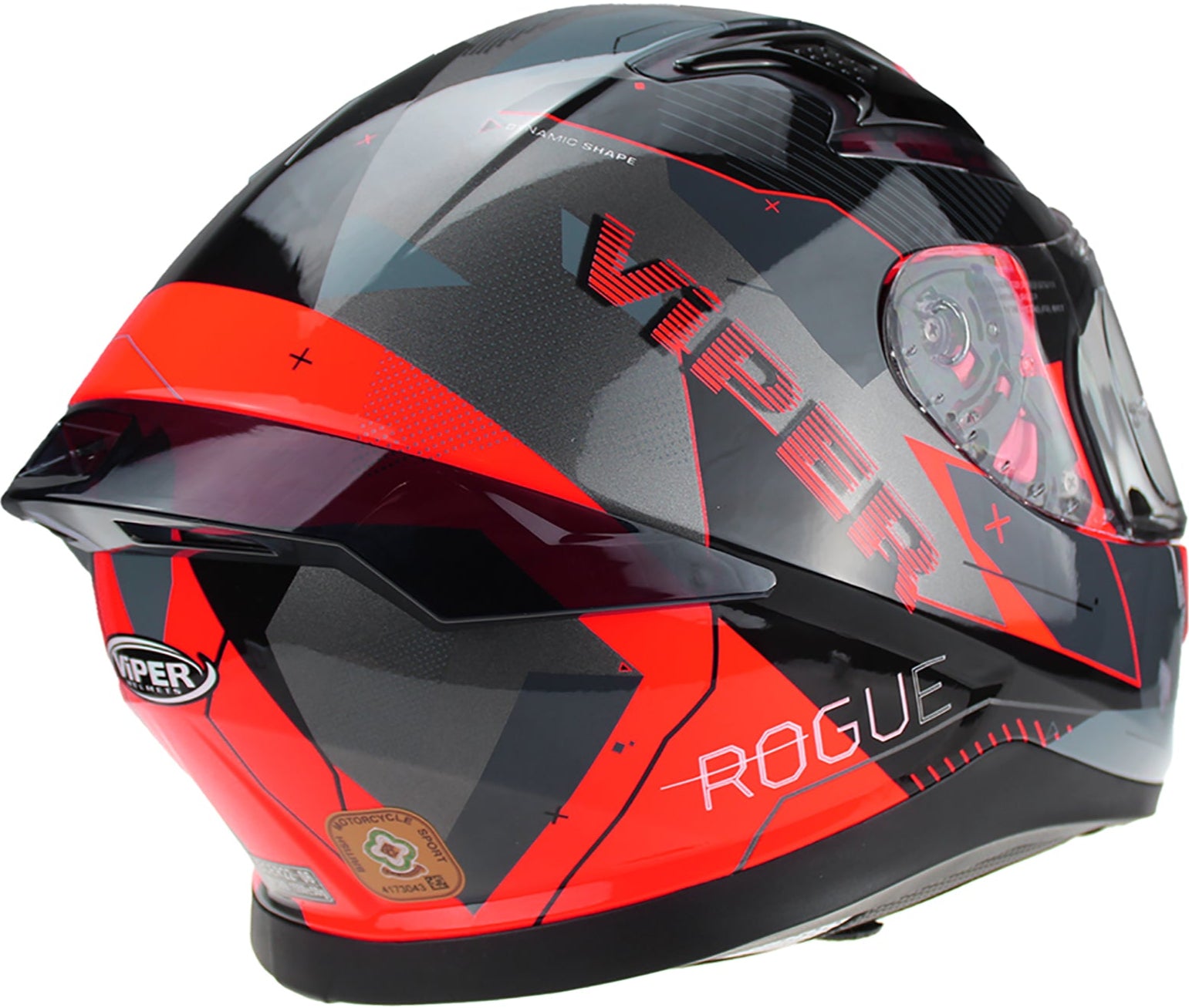 ViPER RS-V95 Full Face Motorcycle Helmet - Rogue Black/Red