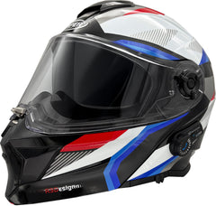 ViPER RS-V121 v8 Flip Up Blinc Bluetooth Motorcycle Helmet - Black/Red/Blue