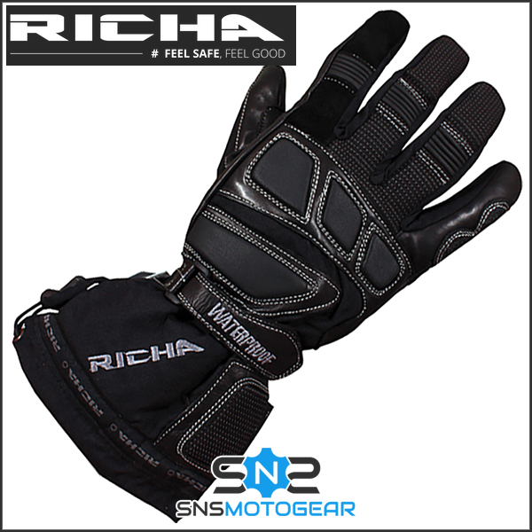 richa carbon winter waterproof leather glove